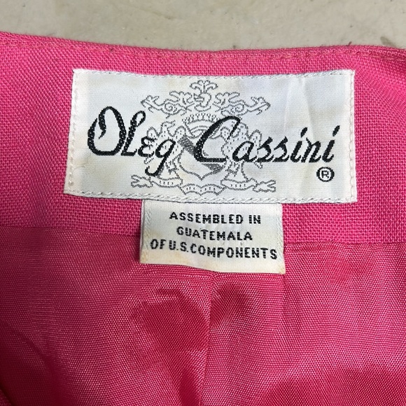 Vintage Oleg Cassini Barbie Pink Long Blazer 60s Mod Chic - Picture 8 of 11